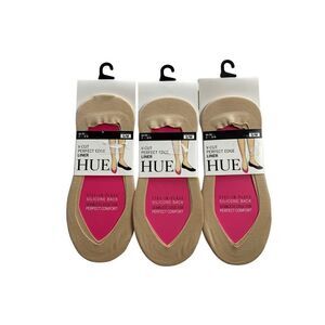 HUE S/M V-CUT Perfect Edge Liners - 3 Pair Shoe Size 4-7